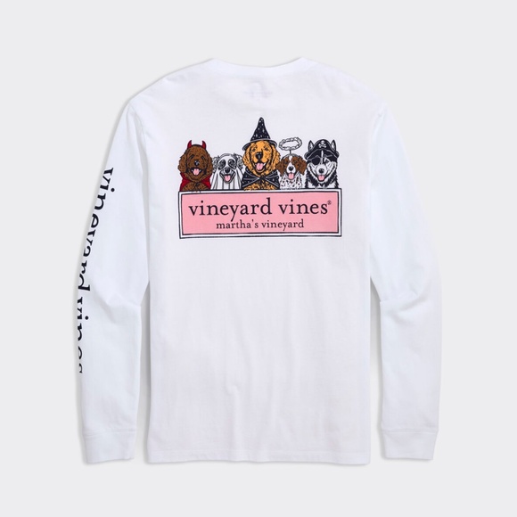 Vineyard Vines Tops - Vineyard Vines Halloween Pups Logo Long Sleeve Tee